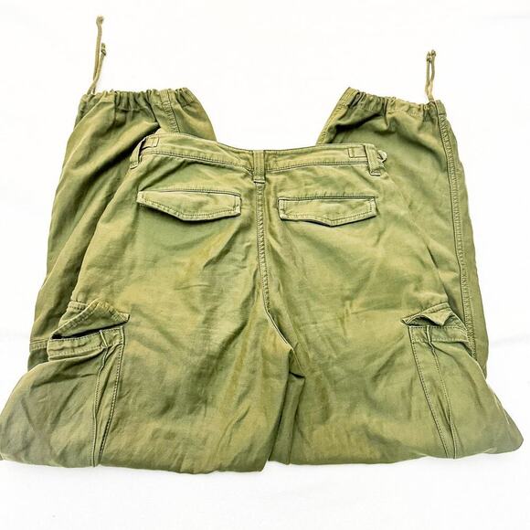 TNA Green Cargo Utility Straight Leg Denim Jeans RVST 03-06-35345-R-SP23 Size 2 - Picture 5 of 9